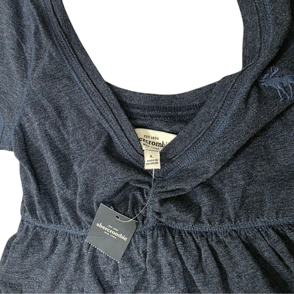 !! SOLD !!    Abercrombie Vintage Tiered Layered Vneck Babydoll Short Sleeve Top - Picture 5 of 6